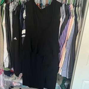 Chic Asymmetrical Black Dress